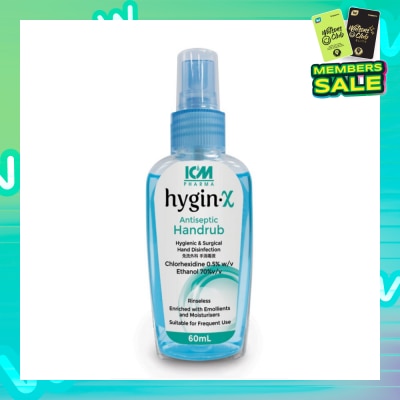 ICM PHARMA Hygin-X Antiseptic Handrub Spray 60mL