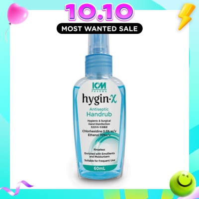 ICM PHARMA Hygin X Antiseptic Handrub Spray 60mL image