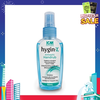 ICM PHARMA Hygin-X Antiseptic Handrub Spray 60mL
