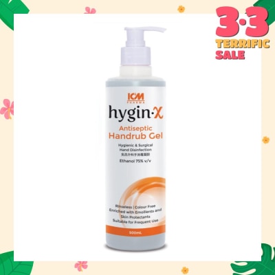 ICM PHARMA Hygin-X Antiseptic Handrub Gel 500ml