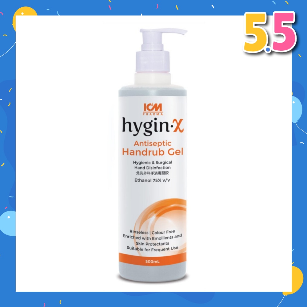 Hygin-X Antiseptic Handrub Gel 500ml