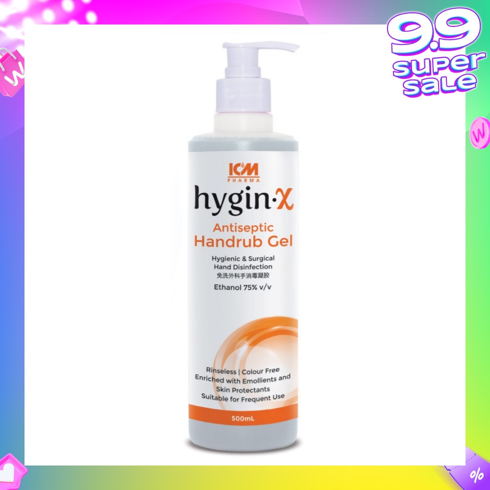Hygin-X Antiseptic Handrub Gel 500ml (Expiry: Oct`2025)