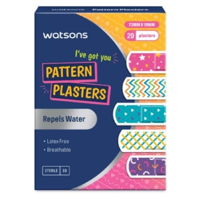 WATSONS Sterile Pattern plaster (Latex Free + Repels Water + Breathable) 20s