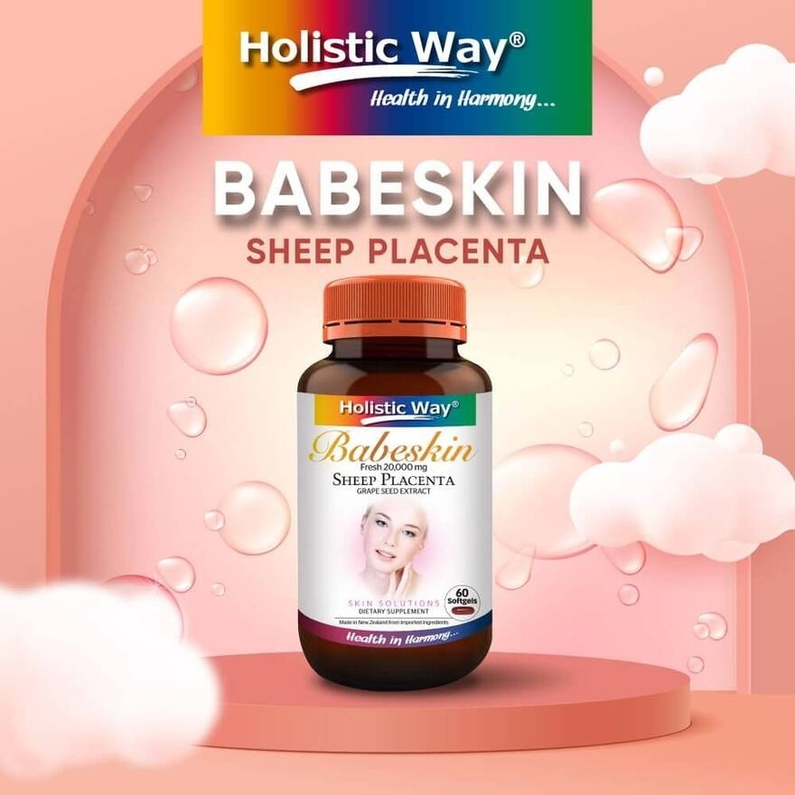 Holistic Way Babeskin Fresh 20000mg Sheep Placenta 60s<BR>