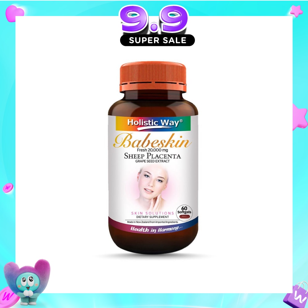 Holistic Way Babeskin Fresh 20000mg Sheep Placenta 60s<BR> image