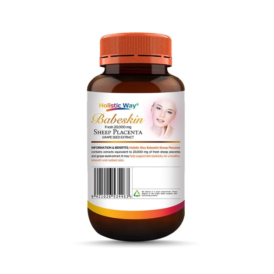 Holistic Way Babeskin Fresh 20000mg Sheep Placenta 60s<BR>