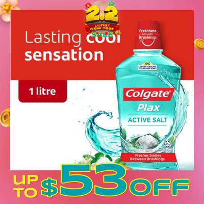 COLGATE Plax Mouthwash Active Salt 1L