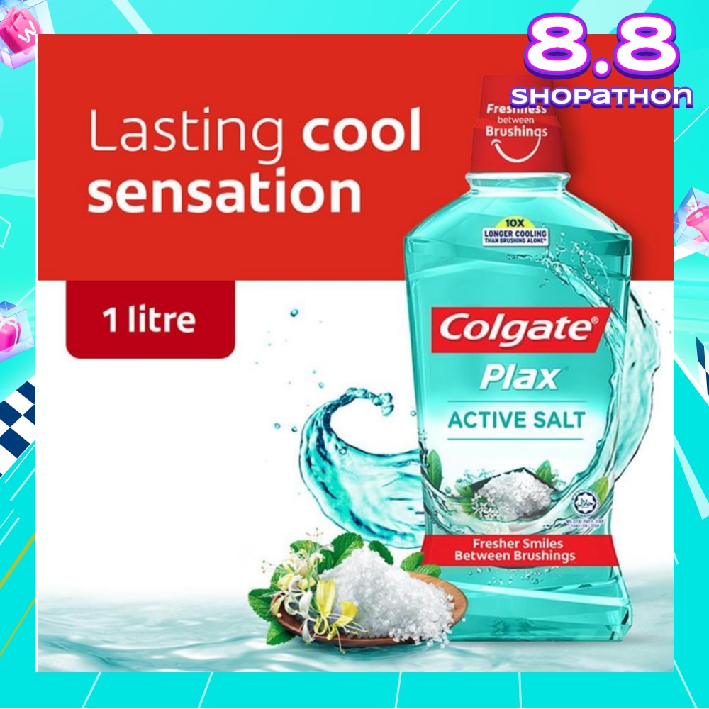 Plax Mouthwash Active Salt 1L