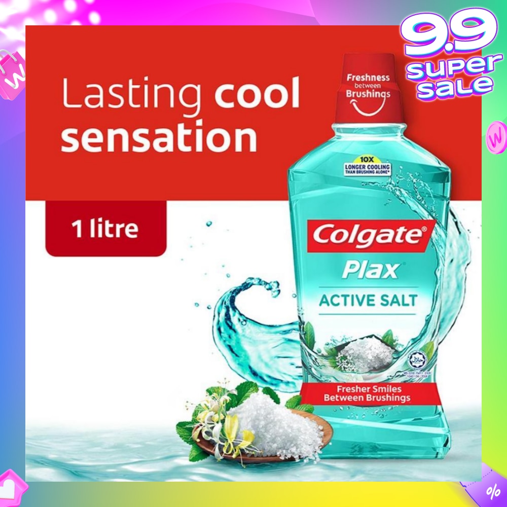 Plax Mouthwash Active Salt 1L
