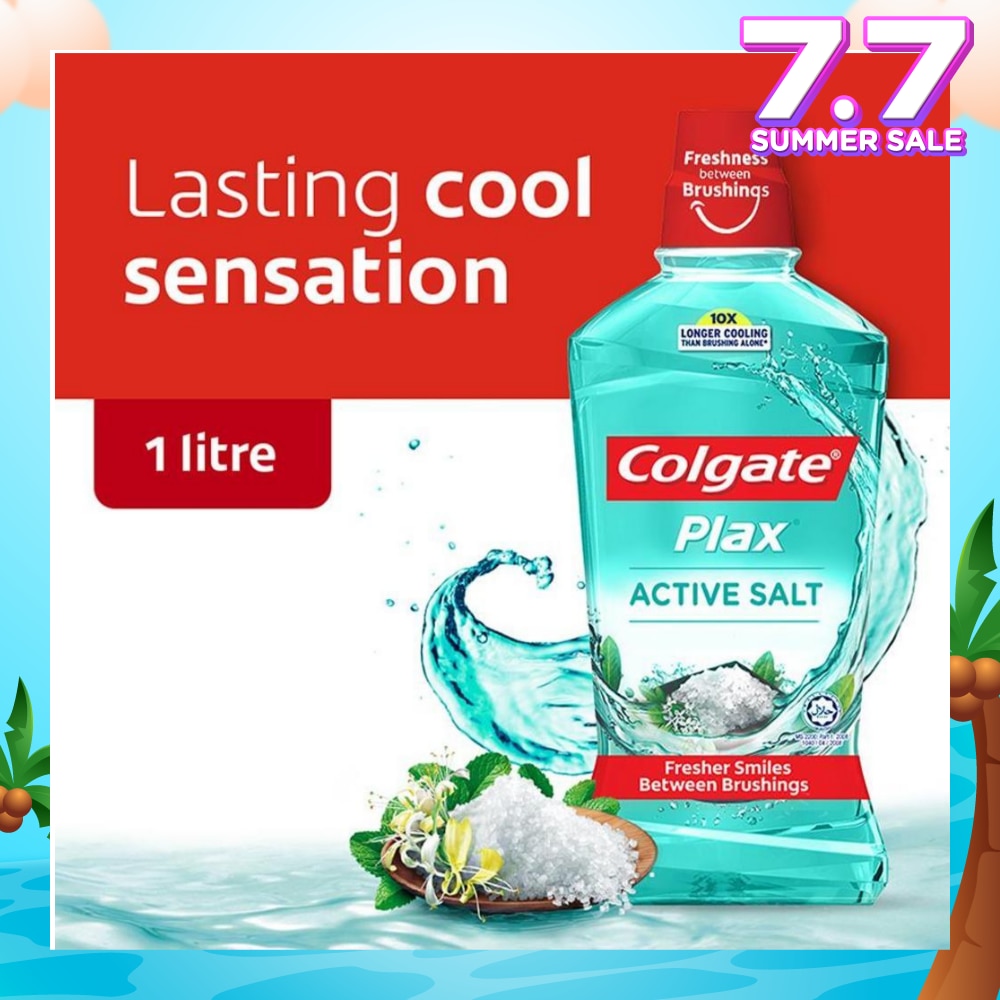Plax Mouthwash Active Salt 1L