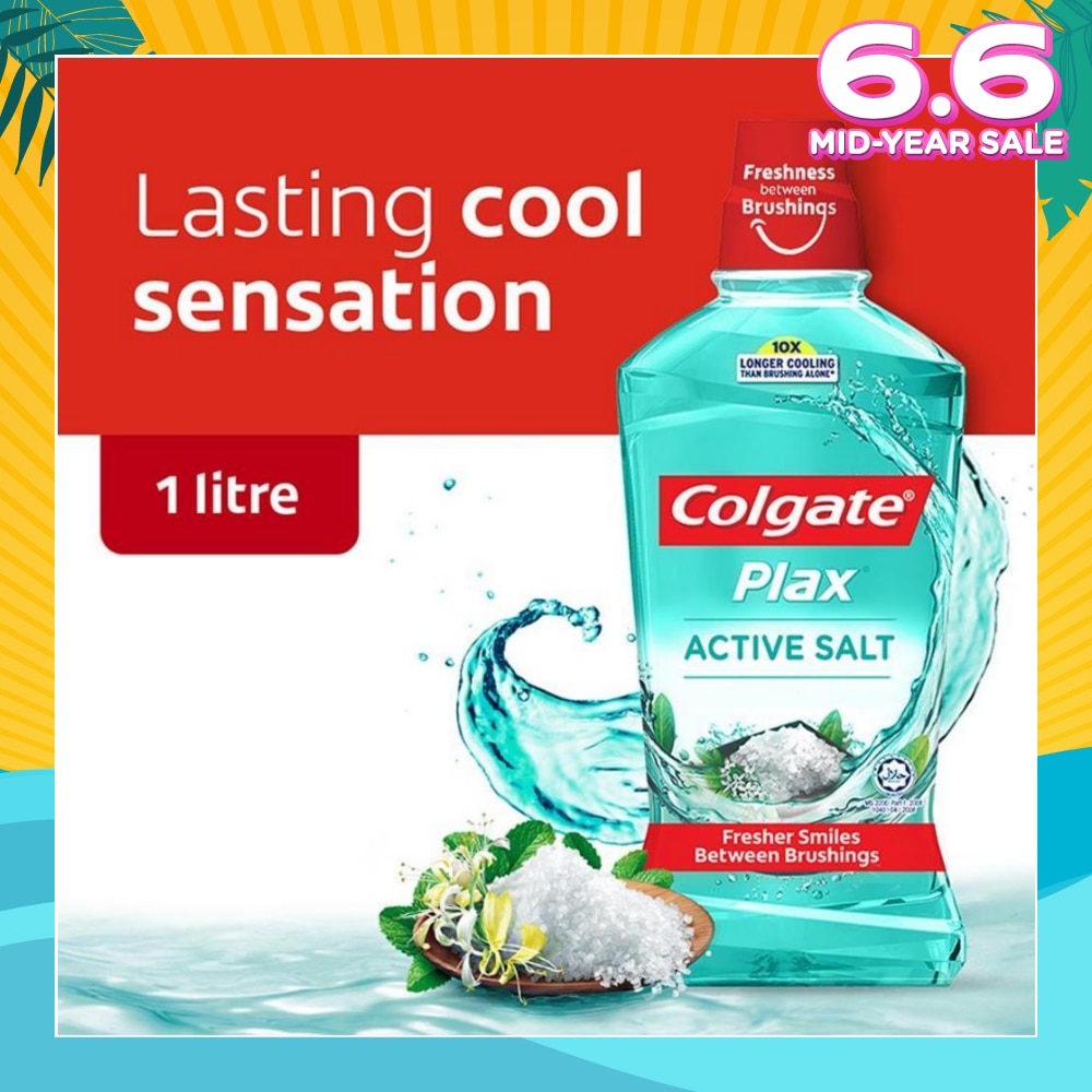 Plax Mouthwash Active Salt 1L
