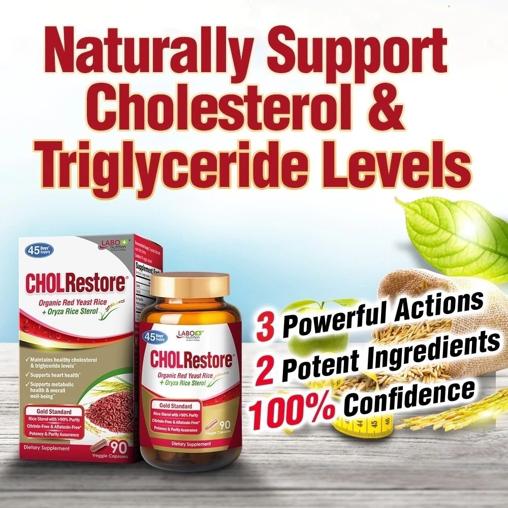 CHOLRestore Cholesterol Heart Health Supplement Veggie Capsule 90s
