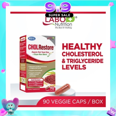 LABO NUTRITION - CHOLRestore Cholesterol Heart Health Supplement Veggie Capsule 90s image
