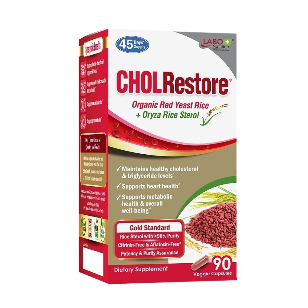 CHOLRestore Cholesterol Heart Health Supplement Veggie Capsule 90s