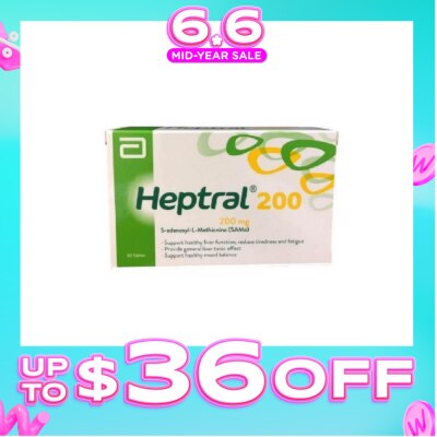HEPTRAL - Tablets 200mg (Supporting Healthy Liver Function & Healthy Mood) 30s