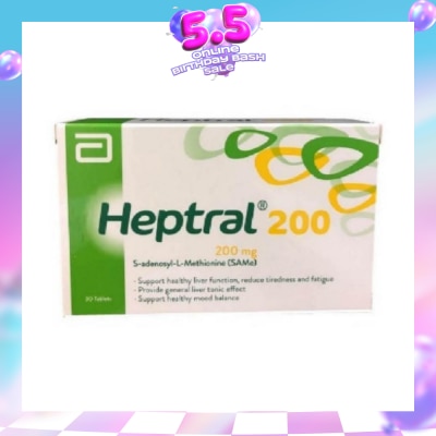 HEPTRAL - Tablets 200mg (Supporting Healthy Liver Function & Healthy Mood) 30s