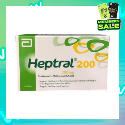 HEPTRAL Tablets 200mg (Supporting Healthy Liver Function & Healthy Mood) 30s