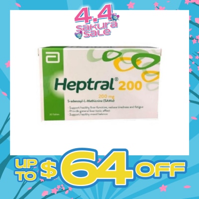 HEPTRAL - Tablets 200mg (Supporting Healthy Liver Function & Healthy Mood) 30s