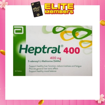 HEPTRAL Tablets 400mg (Supporting Healthy Liver Function & Healthy Mood) 30s