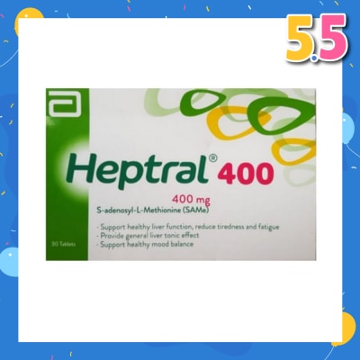 HEPTRAL Tablets 400mg (Supporting Healthy Liver Function & Healthy Mood) 30s