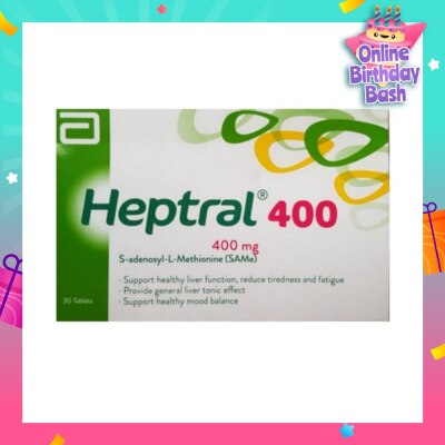 HEPTRAL Tablets 400mg (Supporting Healthy Liver Function & Healthy Mood) 30s