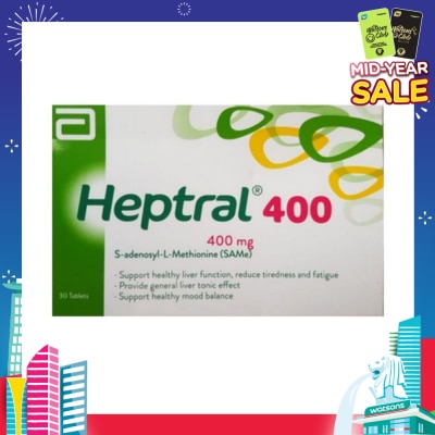HEPTRAL Tablets 400mg (Supporting Healthy Liver Function & Healthy Mood) 30s