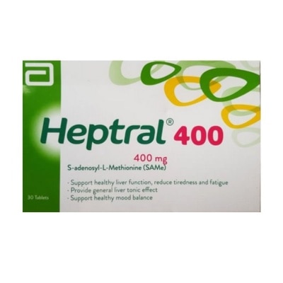 HEPTRAL Tablets 400mg (Supporting Healthy Liver Function & Healthy Mood) 30s