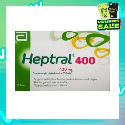HEPTRAL Tablets 400mg (Supporting Healthy Liver Function & Healthy Mood) 30s