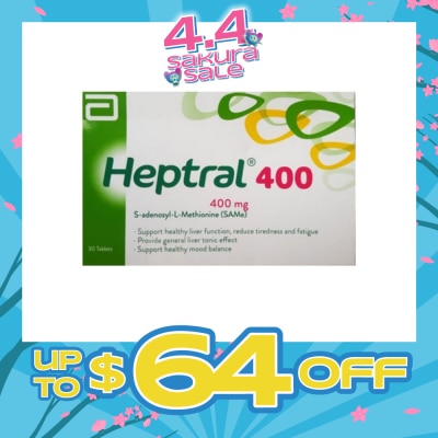 HEPTRAL - Tablets 400mg (Supporting Healthy Liver Function & Healthy Mood) 30s