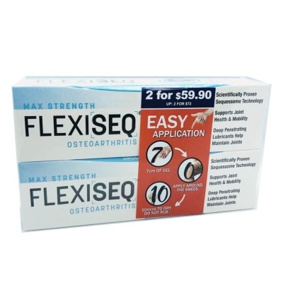 FLEXISQ Topical Pain Relief Gel (Suitable For Joint Pain Osteoarthritis and General Joint Health Maintenance) Twinpack 50g