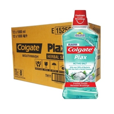 COLGATE Plax Mouthwash Active Salt 12x1L Carton