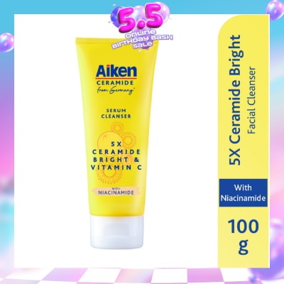 AIKEN - 5X Ceramide Bright & Vitamin C Serum Cleanser 100g