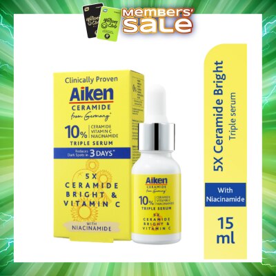AIKEN - 5X Ceramide Bright & Vitamin C Triple Serum 15ml