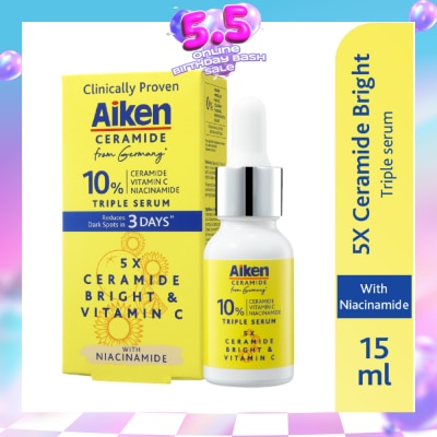 AIKEN - 5X Ceramide Bright & Vitamin C Triple Serum 15ml