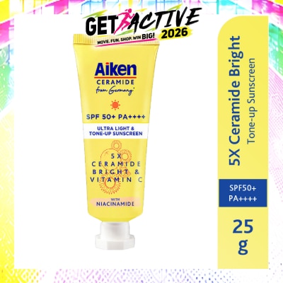 AIKEN - 5X Ceramide Bright & Vitamin C Ultra Light and Tone-Up Sunscreen SPF 50+ PA++++ 25g image