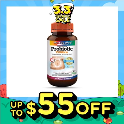 HOLISTIC WAY Probiotic 75 Billion 30 Vegetarian Capsules
