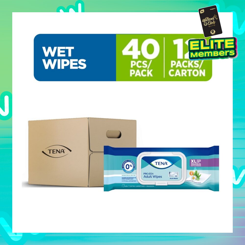Adult Soft & Strong Wet Wipes XL 30x20cm 40s x 12