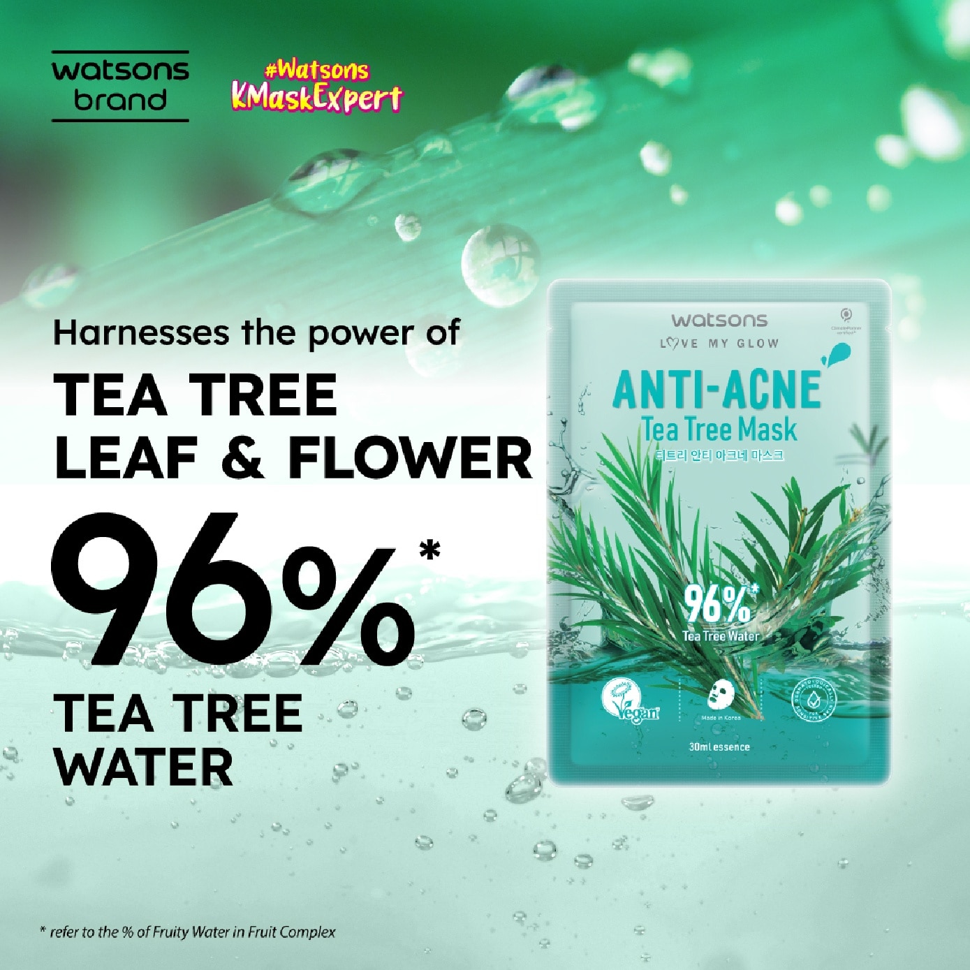 Anti-Acne Tea Tree Face Mask 30ml x 1s