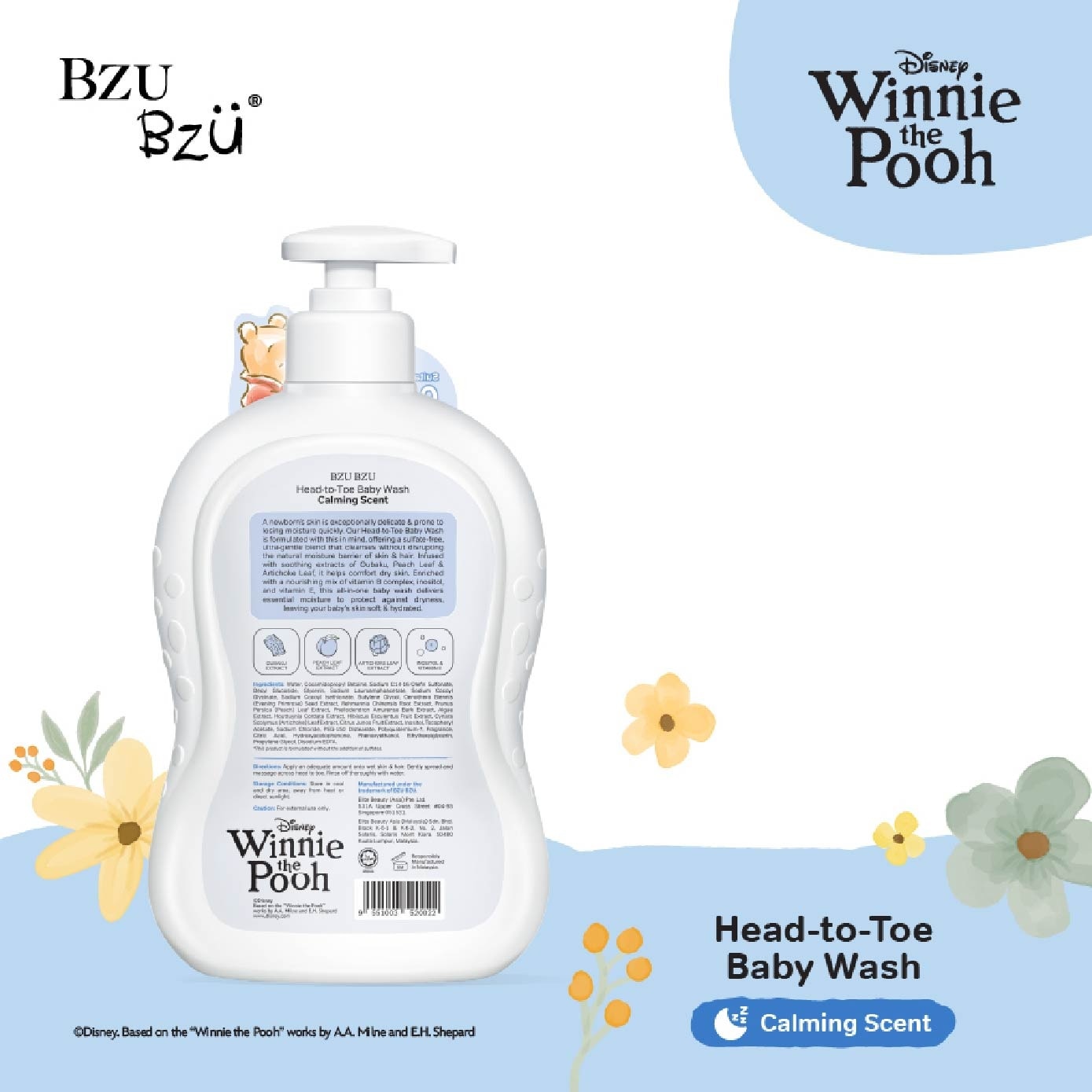 Head-to-Toe Calming Scent Baby Wash 600ml