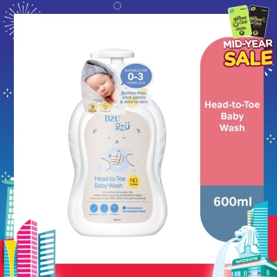 BZU BZU Head to Toe Baby Wash (Designed for Newborn & Sensitive Skin) 600ml