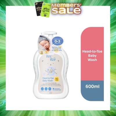 BZU BZU - Head to Toe Baby Wash (Designed for Newborn & Sensitive Skin) 600ml