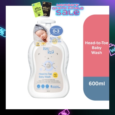 BZU BZU Head to Toe Baby Wash (Designed for Newborn & Sensitive Skin) 600ml