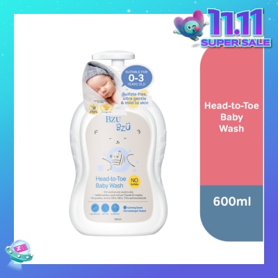 BZU BZU Head to Toe Baby Wash (Designed for Newborn & Sensitive Skin) 600ml