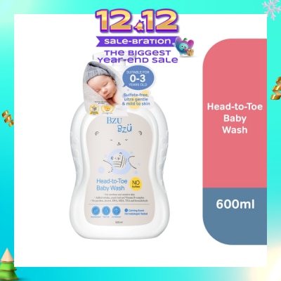 BZU BZU Head to Toe Baby Wash (Designed for Newborn & Sensitive Skin) 600ml