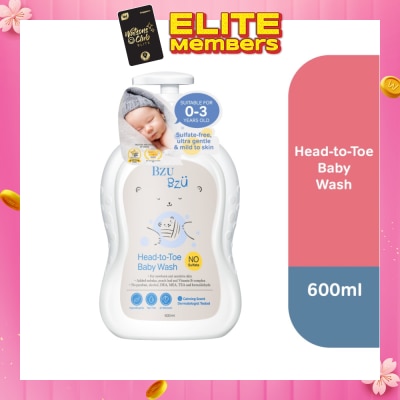 BZU BZU Head to Toe Baby Wash (Designed for Newborn & Sensitive Skin) 600ml
