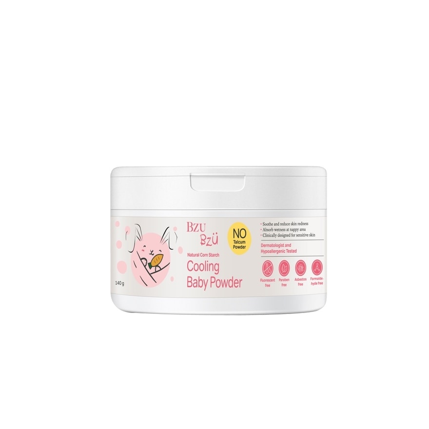 Cooling Baby Powder Natural Corn Starch No Talcum Powder Designed for Sensitive Skin) 140g