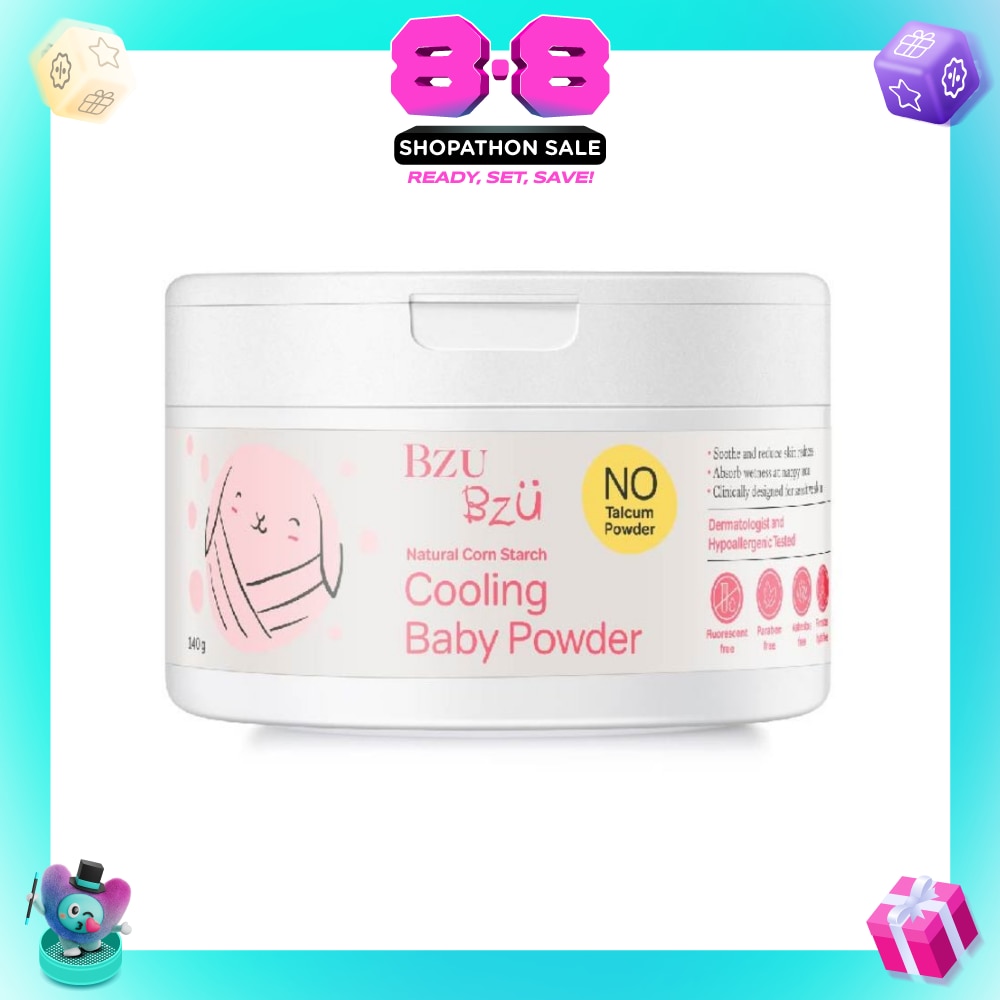 Cooling Baby Powder Natural Corn Starch No Talcum Powder Designed for Sensitive Skin) 140g