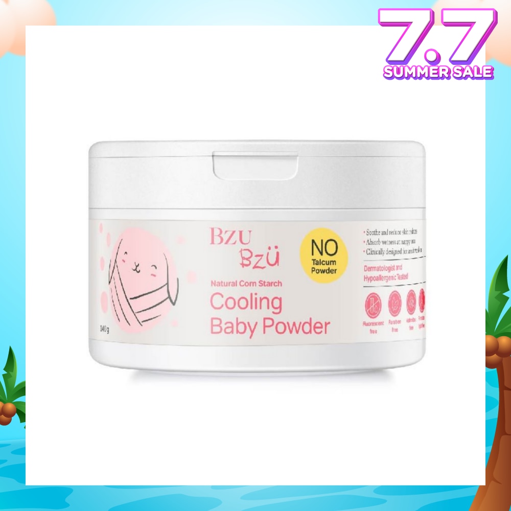 Cooling Baby Powder Natural Corn Starch No Talcum Powder Designed for Sensitive Skin) 140g