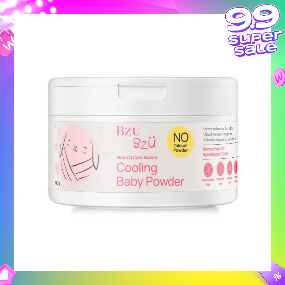 Cooling Baby Powder Natural Corn Starch No Talcum Powder Designed for Sensitive Skin) 140g