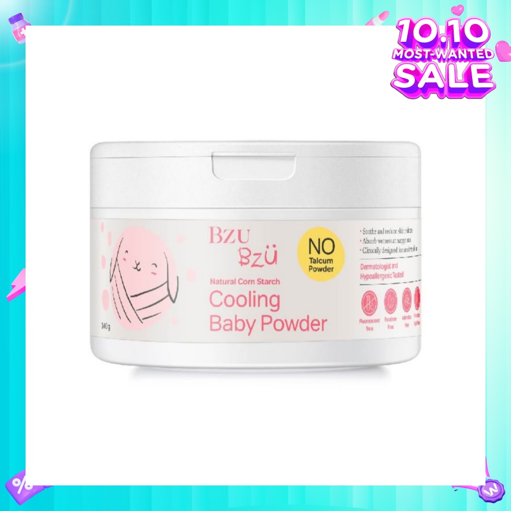 Cooling Baby Powder Natural Corn Starch No Talcum Powder Designed for Sensitive Skin) 140g